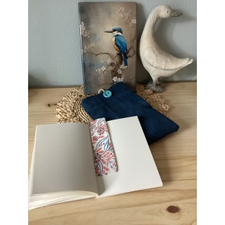Pochette en velours pour livre avec marque-page - Elégance & protection