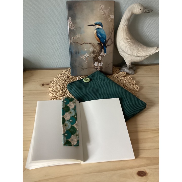 Pochette en velours pour livre avec marque-page - Elégance & protection