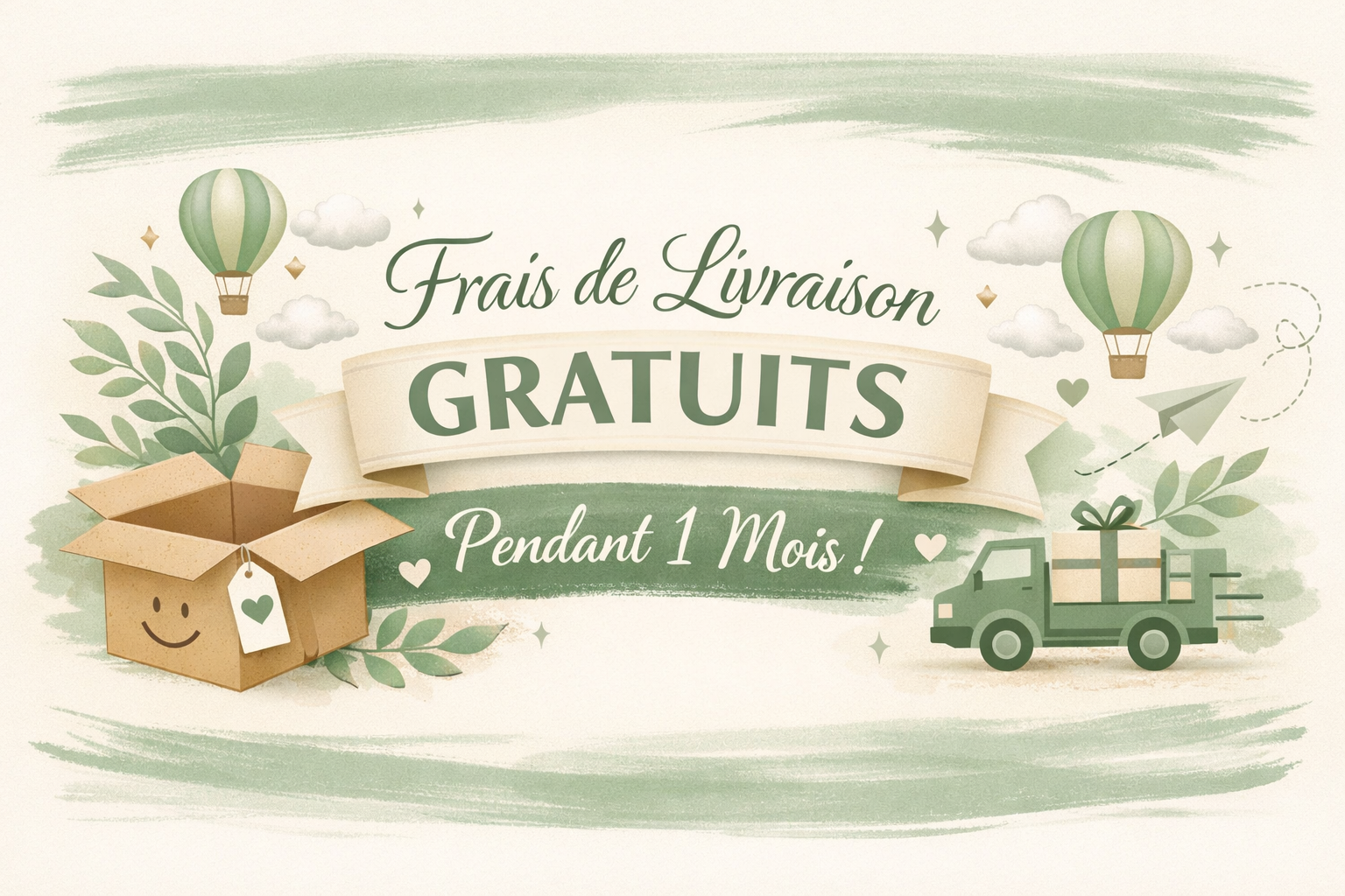 Frais de livraison gratuit pendant 1 mois.