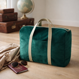 Sac de voyage structuré artisanal-VALIS/ Lisababeth