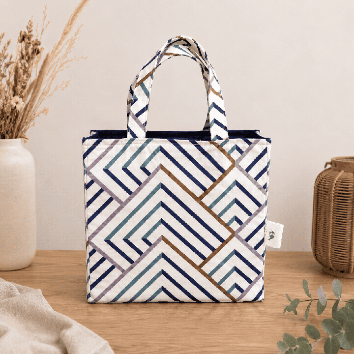Sac repas en coton - Le Cabas Nomade | Doublure imperméable