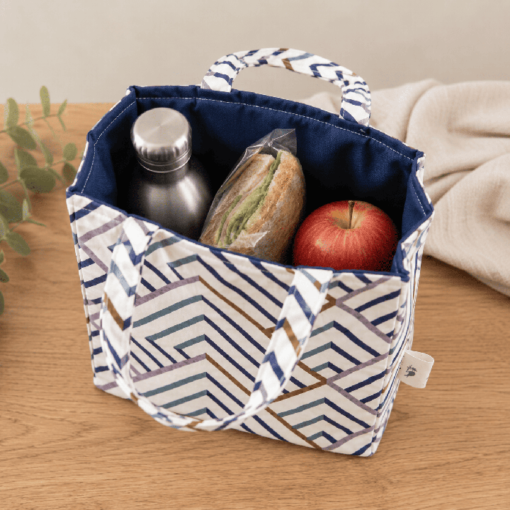 Sac repas en coton - Le Cabas Nomade | Doublure imperméable