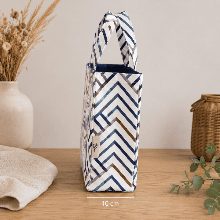 Sac repas en coton - Le Cabas Nomade | Doublure imperméable