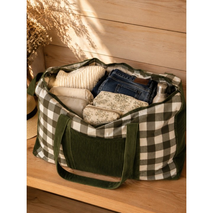 Sac de voyage en coton tissé- Elégance & praticien au naturel