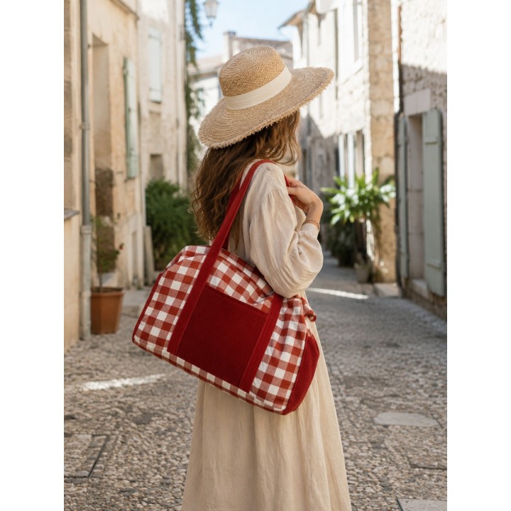 Sac de voyage en coton tissé- Elégance & praticien au naturel