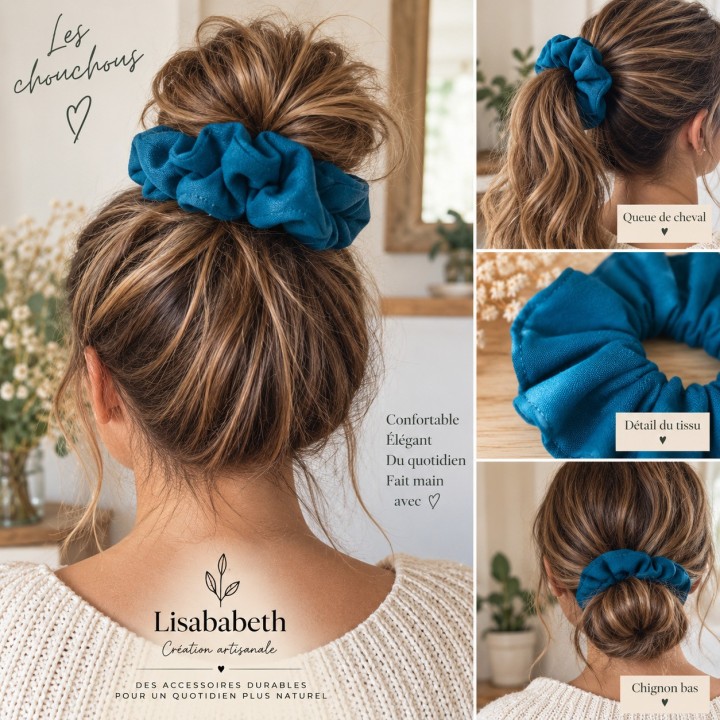Chouchou artisanale en tissu / Lisababeth