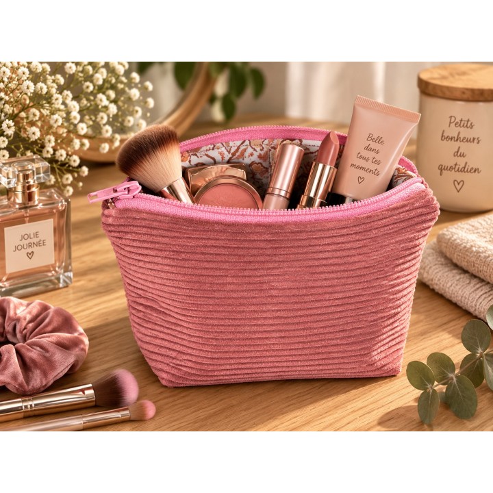 Trousse de maquillage en velours