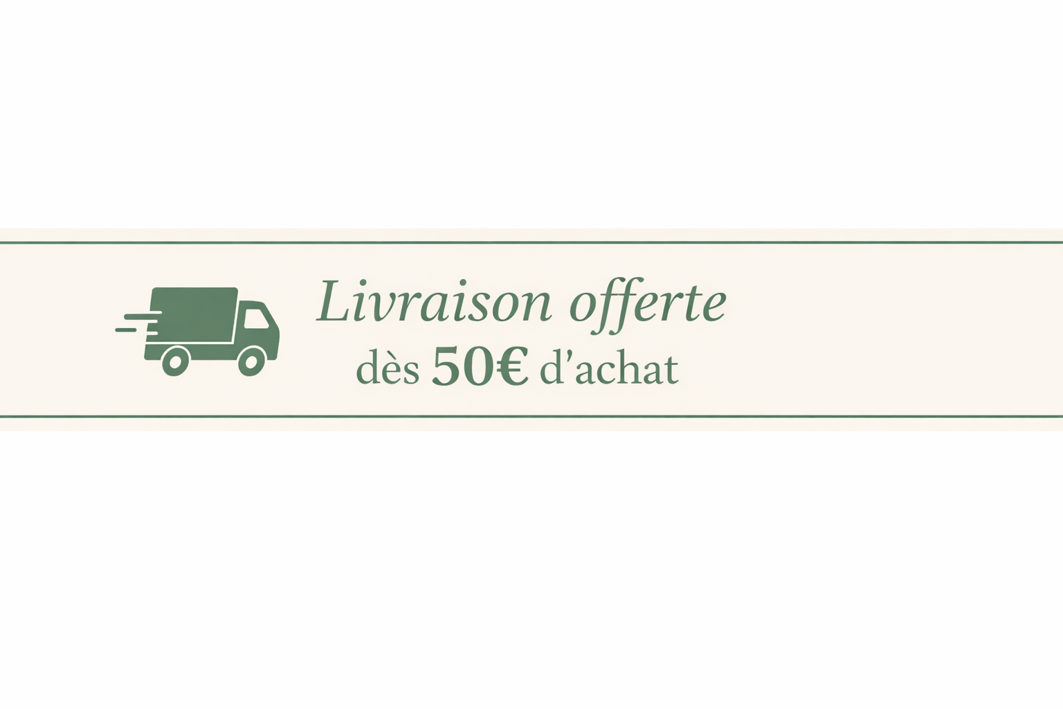 Frais de livraison gratuit à partir de 50€